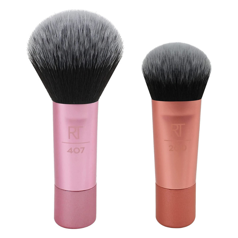 Bộ 2 Cọ Trang Điểm RT Real Techniques Mini Expert Face Multitask Foundation Blush Cheek 01858